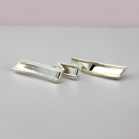 Tiffany & Co Estate Wave Brooch Sterling Silver TIF706 - Picture 11 of 12